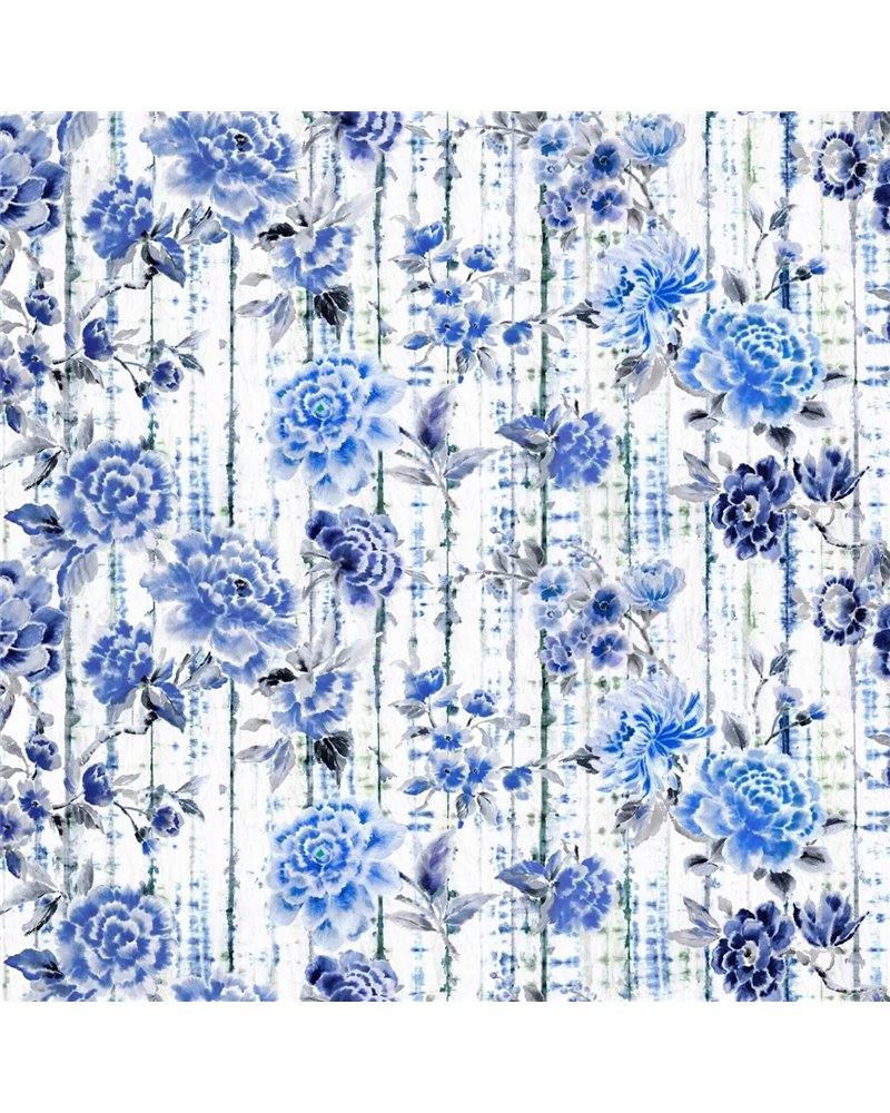 Kyoto Flower Indigo FDG3081-01 Kyoto Flower Indigo FDG3081-01