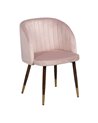 SILLA TERCIOPELO ROSA TEJIDO-METAL SALÓN 54 X 51 X 79,50 CM REF.608838