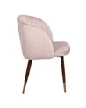 SILLA TERCIOPELO ROSA TEJIDO-METAL SALÓN 54 X 51 X 79,50 CM REF.608838