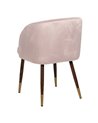 SILLA TERCIOPELO ROSA TEJIDO-METAL SALÓN 54 X 51 X 79,50 CM REF.608838