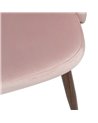 SILLA TERCIOPELO ROSA TEJIDO-METAL SALÓN 54 X 51 X 79,50 CM REF.608838