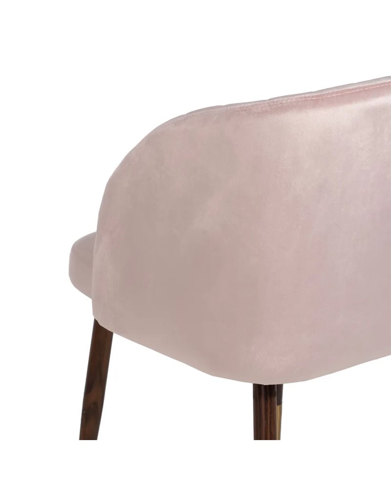 SILLA TERCIOPELO ROSA TEJIDO-METAL SALÓN 54 X 51 X 79,50 CM REF.608838