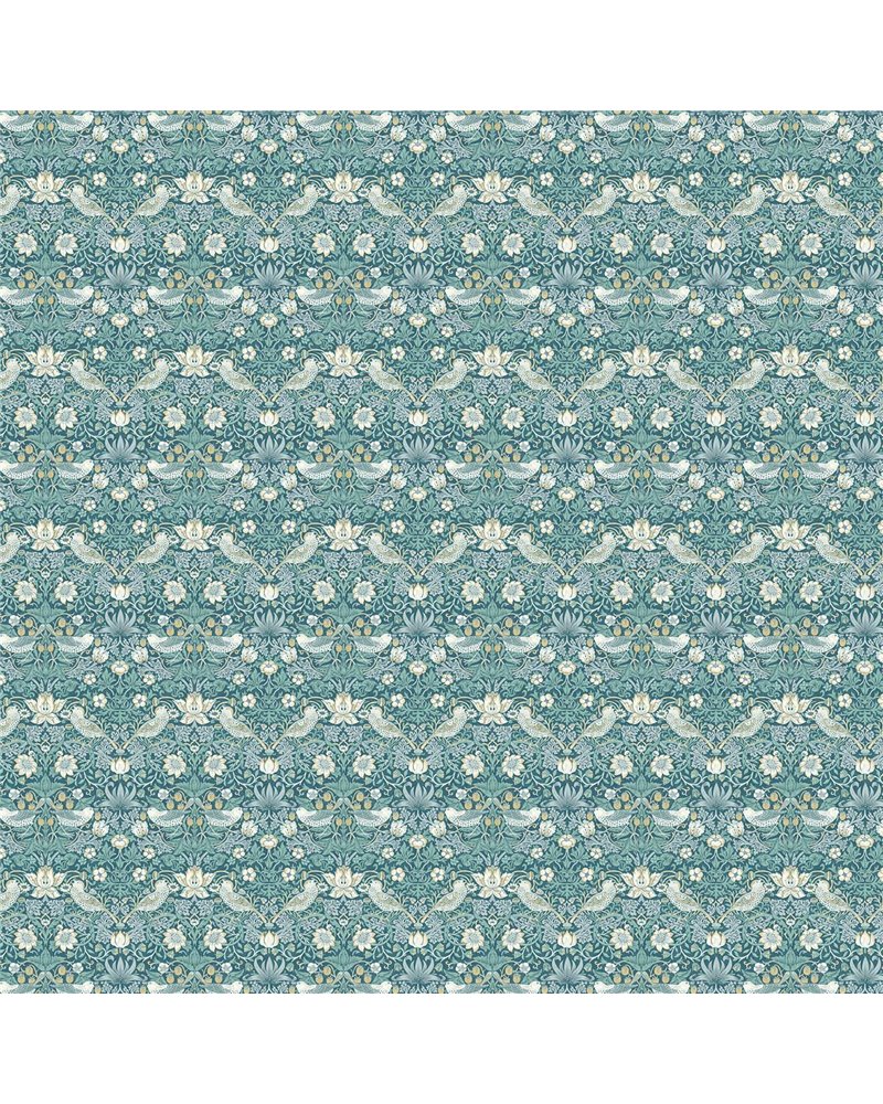 Strawberry Thief Teal F1678-01