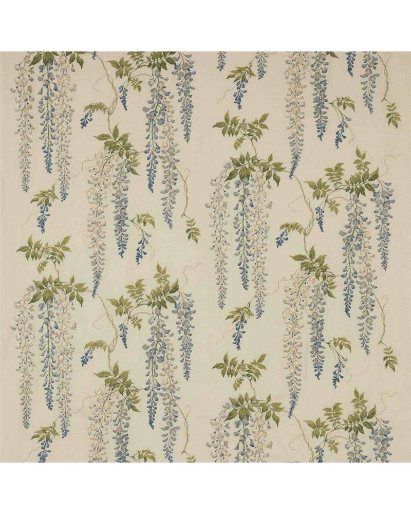 Seraphina Linen Blue Leaf F4821-02 Seraphina Linen Blue Leaf F4821-02