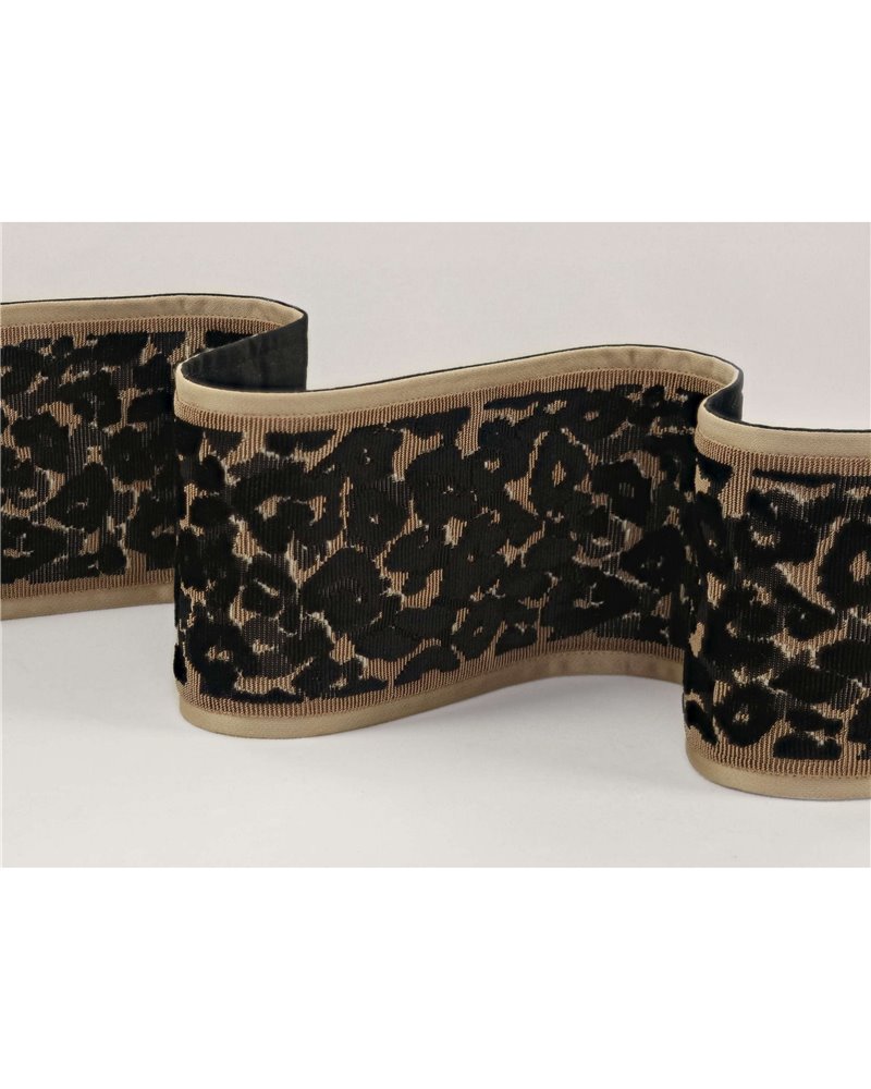 Leopard Velvet Braid Kohl T115-05 Leopard Velvet Braid Kohl T115-05