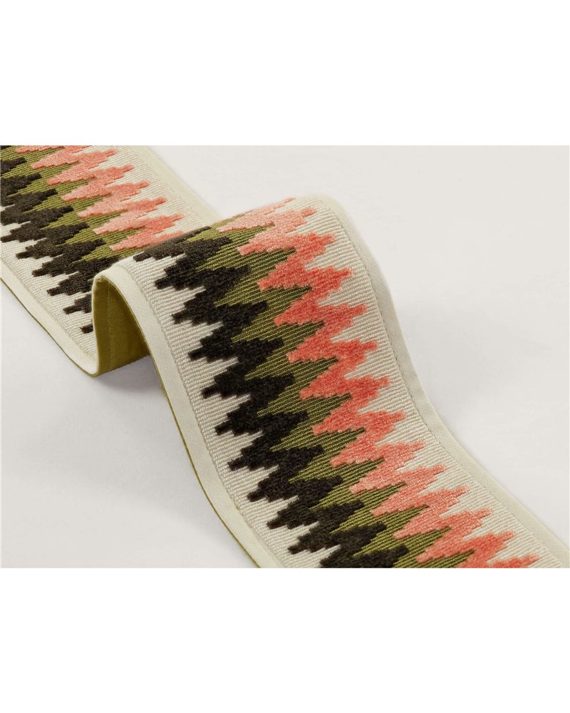 Chevron Braid Somerset Green T116-01 Chevron Braid Somerset Green T116-01