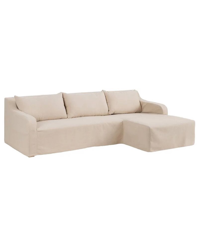 SOFÁ CHAISE LONGUE BEIGE TEJIDO SALÓN 249 X 160 X 73 CM REF.603248 SOFÁ CHAISE LONGUE BEIGE TEJIDO SALÓN 249 X 160 X 73 CM REF.603248