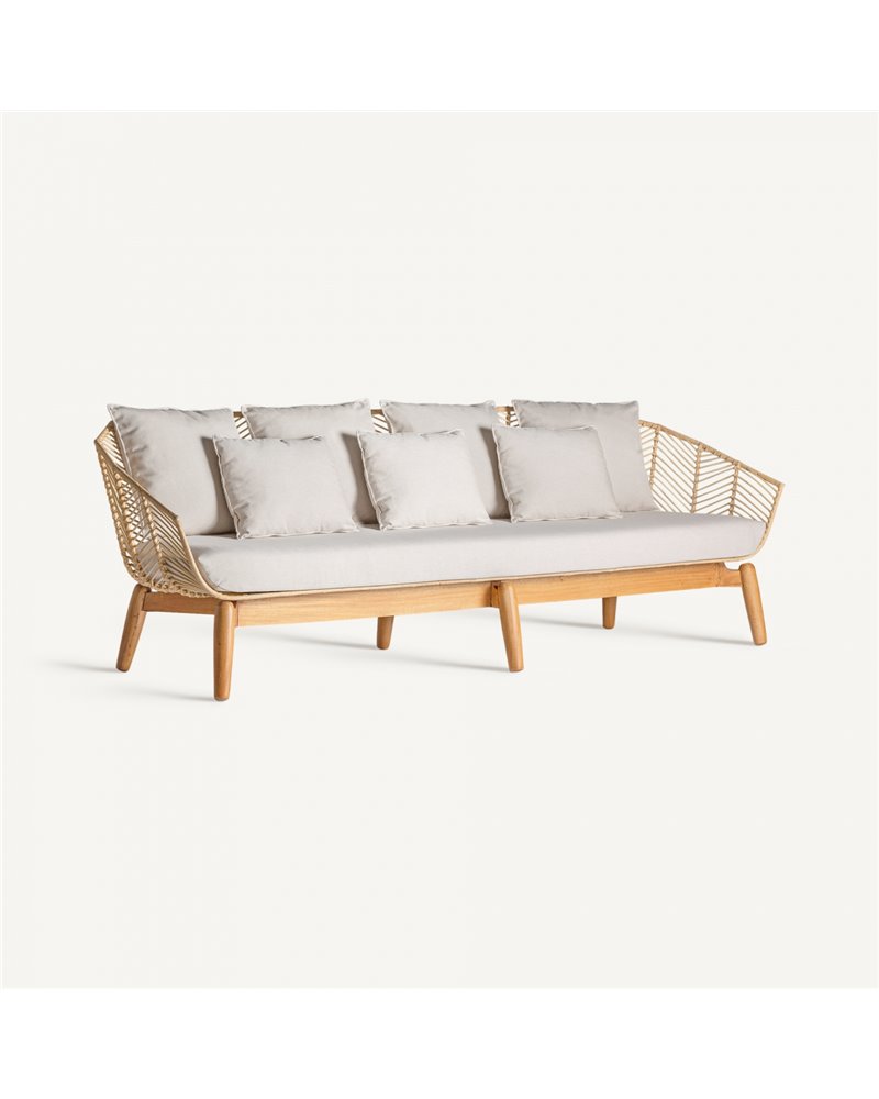 SOFÁ PLISSÉ RATTAN REF-28395