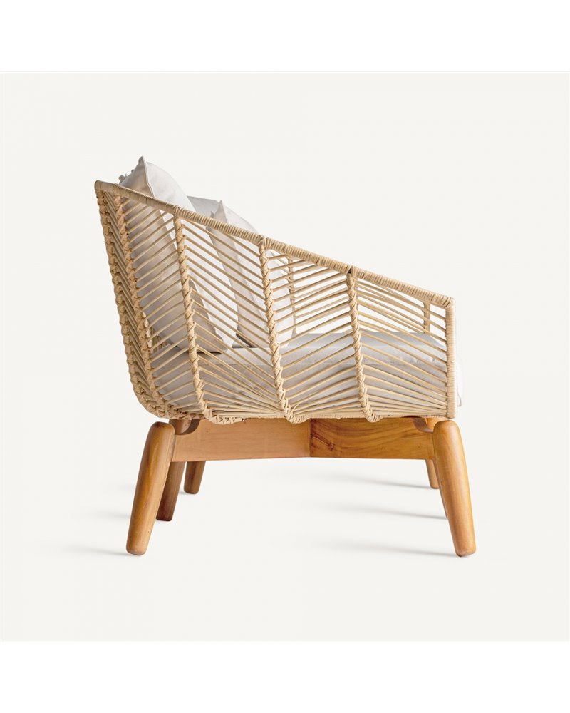 SOFÁ PLISSÉ RATTAN REF-28395