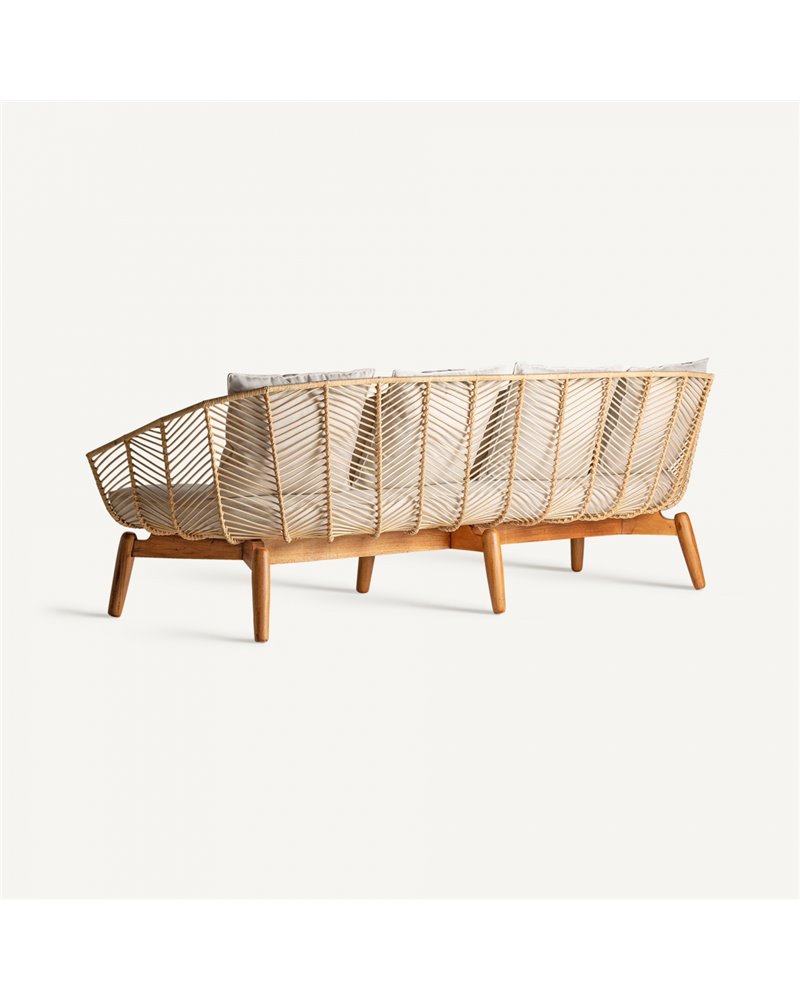 SOFÁ PLISSÉ RATTAN REF-28395