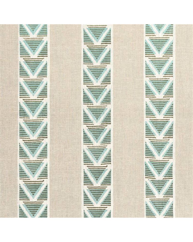 Burton Stripe Linen and Turquoise AF23121