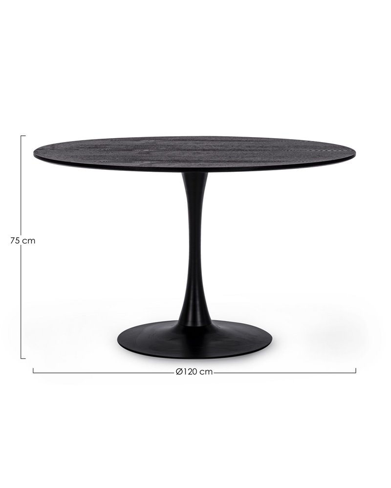 MESA BLOOM NEGRO D120