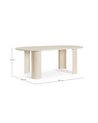 MESA ORLANDO OVAL NAT 200X100