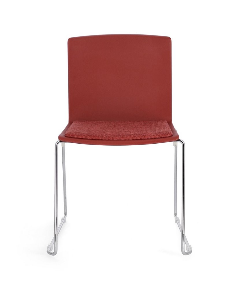 SILLA GIULIA CROMO-ROJO