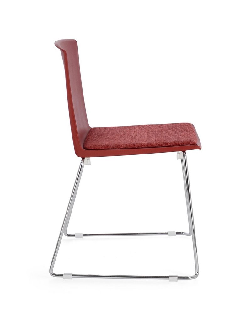 SILLA GIULIA CROMO-ROJO