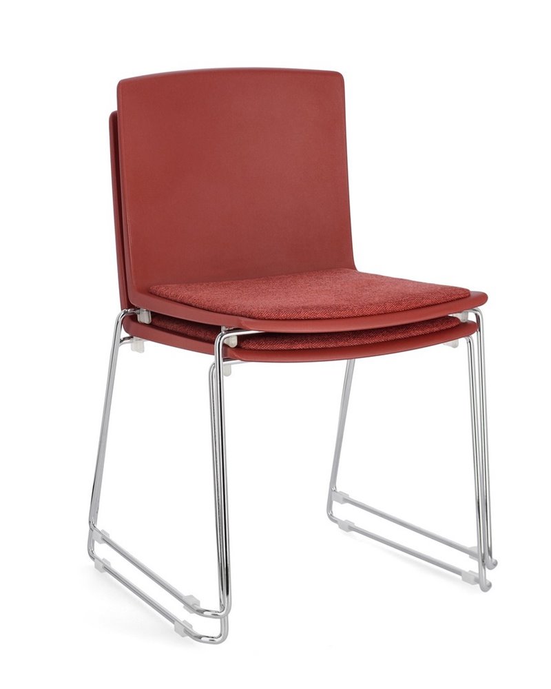 SILLA GIULIA CROMO-ROJO