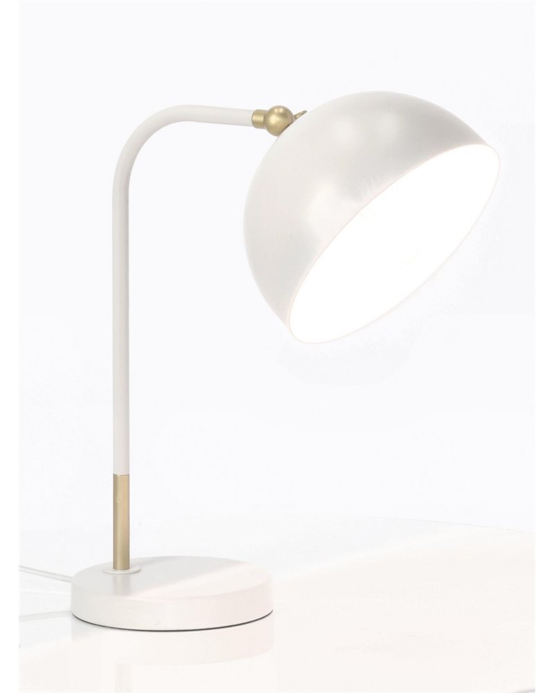 LÁMPARA DE SOBREMESA GLASGOW BLANCO H41