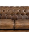 SOFÁ 2 PLAZAS MARRÓN PIEL SALÓN 153 X 83 X 76 CM REF.606275