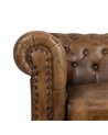 SOFÁ 2 PLAZAS MARRÓN PIEL SALÓN 153 X 83 X 76 CM REF.606275