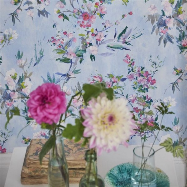 Papel Pintado PDG1024/01 FAIENCE SKY - Designers Guild