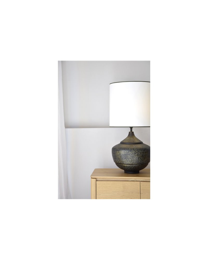 LÁMPARA MESA METAL N1 CON PANTALLA