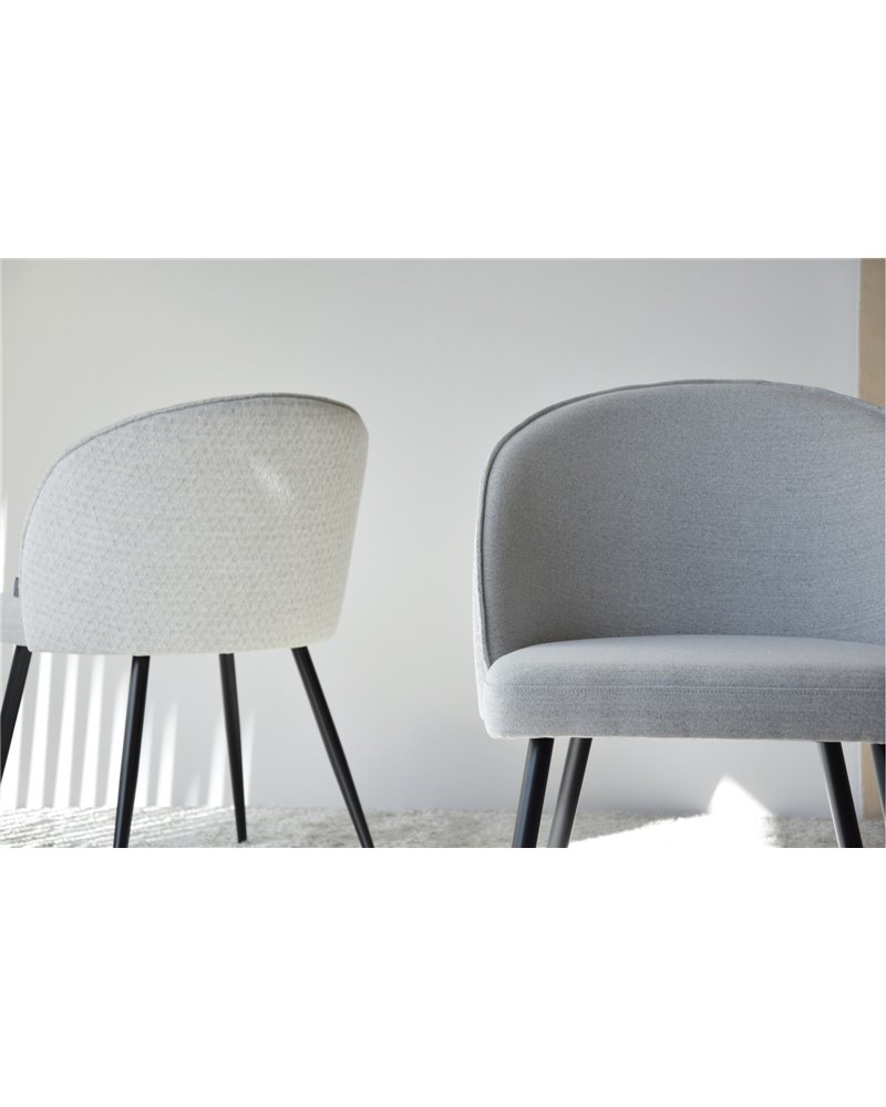 SET 2 SILLAS COMEDOR EN TONOS GRISES