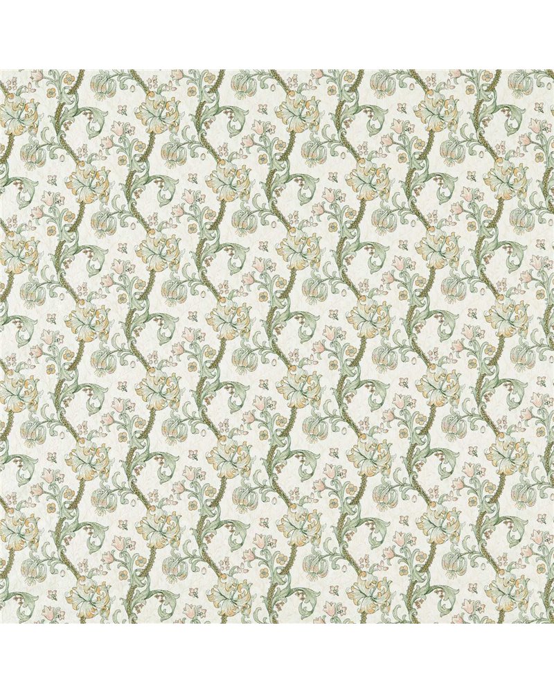 Golden Lily Embroidery Linen Blush F1742-02 Golden Lily Embroidery Linen Blush F1742-02
