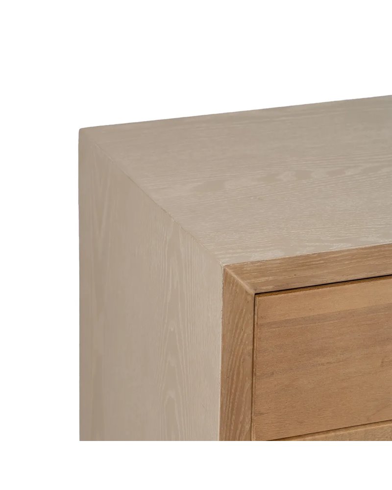 APARADOR BLANCO-NATURAL MADERA-METAL 148 X 38 X 66 CM REF.-611318