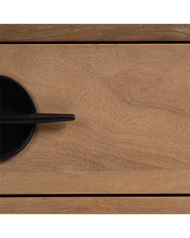 APARADOR BLANCO-NATURAL MADERA-METAL 148 X 38 X 66 CM REF.-611318