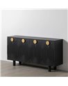 APARADOR NEGRO-ORO MADERA-METAL 160 X 40 X 80 CM REF.-611291