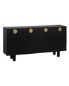 APARADOR NEGRO-ORO MADERA-METAL 160 X 40 X 80 CM REF.-611291