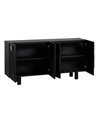 APARADOR NEGRO-ORO MADERA-METAL 160 X 40 X 80 CM REF.-611291