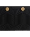 APARADOR NEGRO-ORO MADERA-METAL 160 X 40 X 80 CM REF.-611291