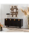 APARADOR NEGRO-ORO MADERA-METAL 160 X 40 X 80 CM REF.-611291