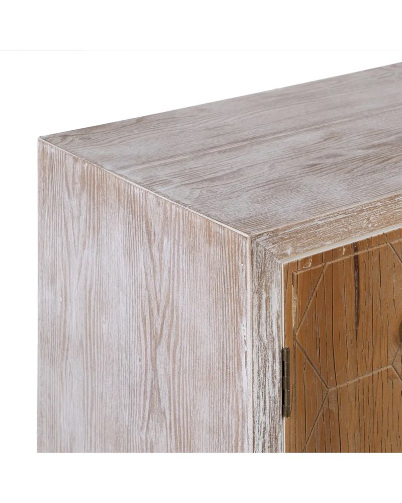 APARADOR BLANCO-NATURAL 120 X 35 X 80 CM REF.-604414