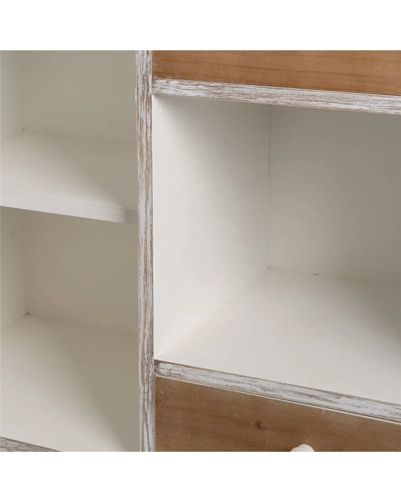 APARADOR BLANCO-NATURAL 120 X 35 X 80 CM REF.-604414