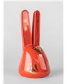 Escultura El Conejo. Rojo - oro