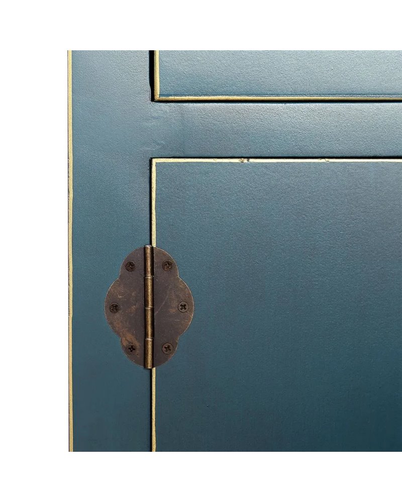ARMARIO 2 PUERTAS Y 2 CAJONES AZUL DM 55 X 33 X 185 CM