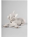 Escultura Bulldog francés con macarons. Re-Deco
