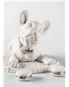 Escultura Bulldog francés con macarons. Re-Deco