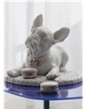 Escultura Bulldog francés con macarons. Re-Deco