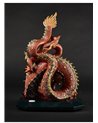 Escultura Dragón protector. Lustre oro y rojo. Serie limitada