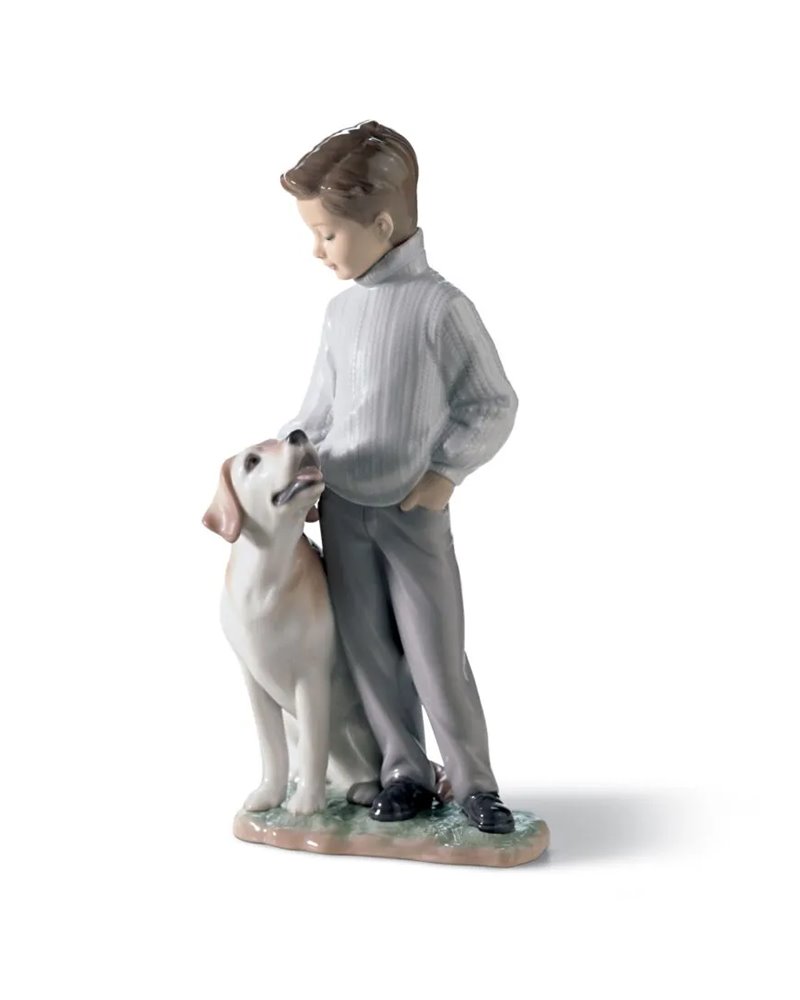 Figura niño con perro Mi amigo más fiel Figura niño con perro Mi amigo más fiel