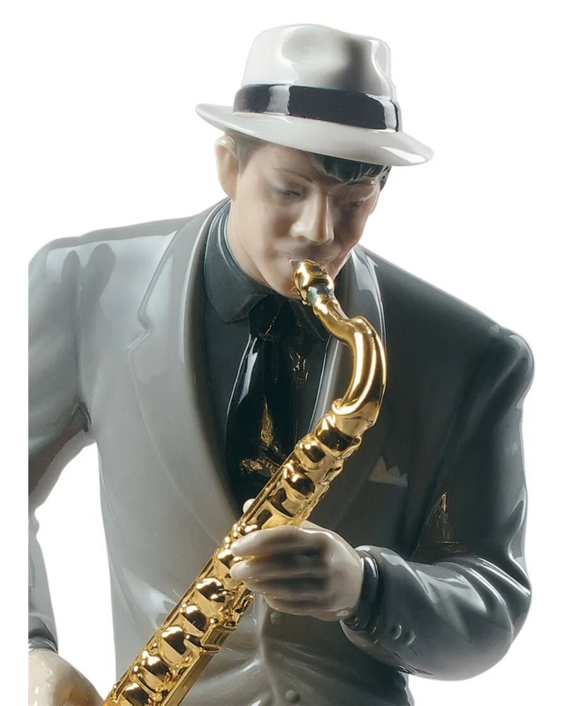 Figura músico Saxofonista de jazz Figura músico Saxofonista de jazz