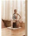 Escultura Desnudo con mantón. Metalizado