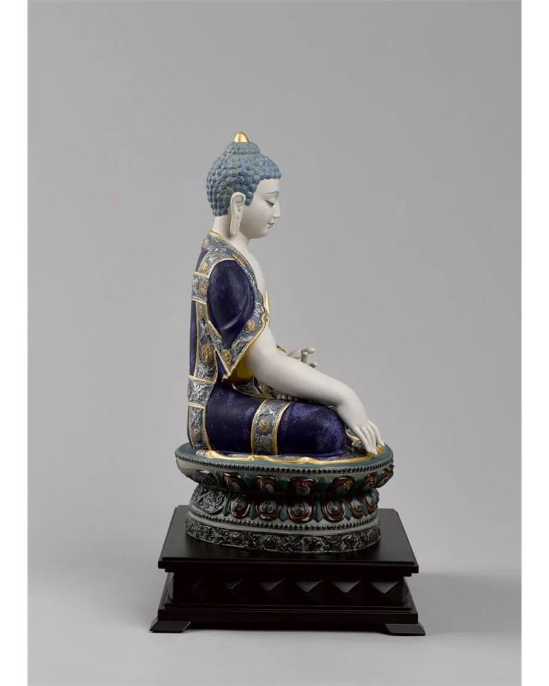 Escultura Buda Shakyamuni. Lustre oro. Serie limitada