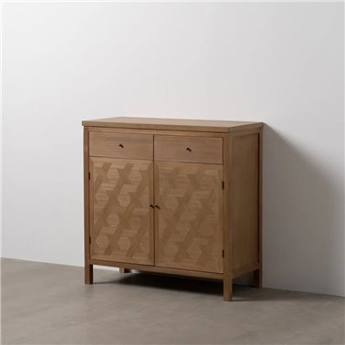 MUEBLE RECIBIDOR NATURAL DM-MADERA 90 X 40 X 90 CM