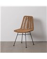 SILLA NATURAL PE-ACERO SALÓN 47 X 57 X 85,50 CM