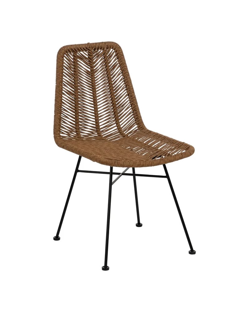 SILLA NATURAL PE-ACERO SALÓN 47 X 57 X 85,50 CM