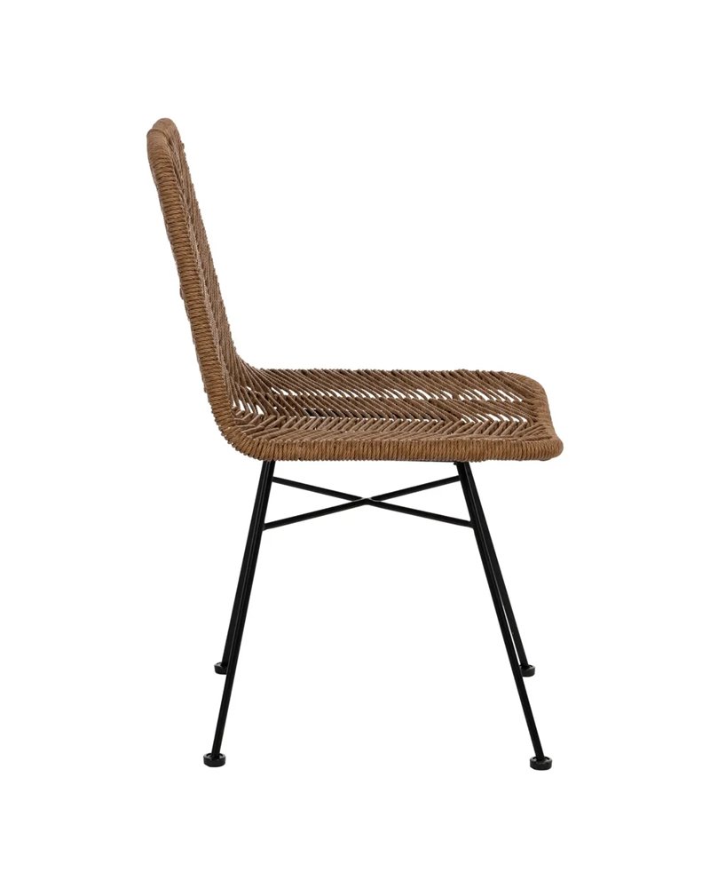 SILLA NATURAL PE-ACERO SALÓN 47 X 57 X 85,50 CM